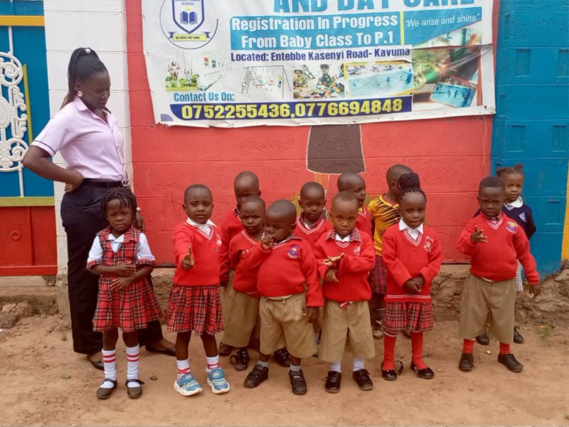 Parents and children during school admission process